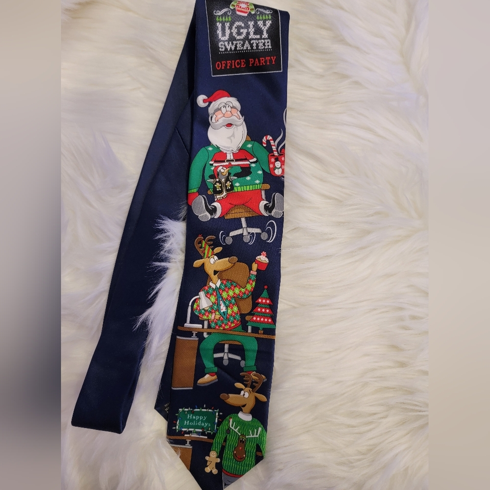 Men's Ugly Sweater Office Party Tie